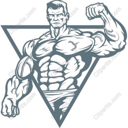 Muscular Man Flexing