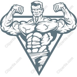 Powerful Muscular Man Flex