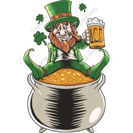 Charming Leprechaun with Pot of Gold