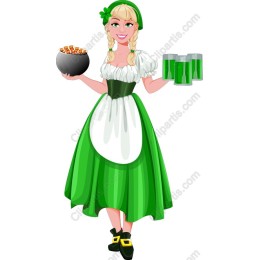 St. Patrick's Day Cheerful Woman
