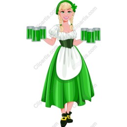 Cheerful Beer Maiden
