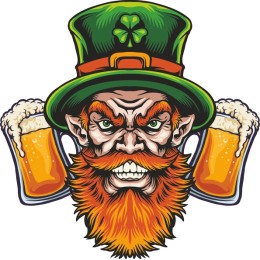 Furious Leprechaun with Beer