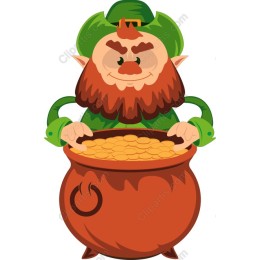 Leprechaun with Pot of Gold
