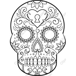 Intricate Day of the Dead Skull