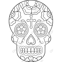 Intricately ed Sugar Skull