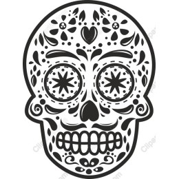 Day of the Dead Floral Skull