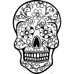 Floral Skull Decorative