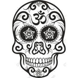 Floral Om Skull