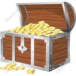 Treasure Chest with Gold Coins
