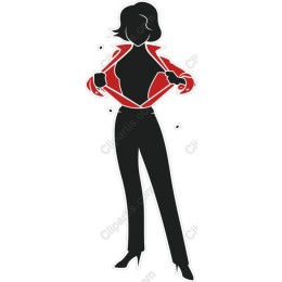 Confident Woman in Red Jacket
