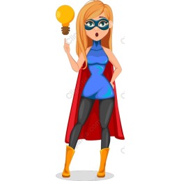 Superheroine Light Bulb Inspiration