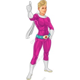 Vibrant Pink Superhero