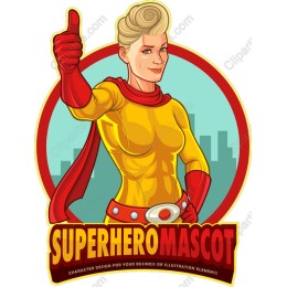 Vibrant Superhero Mascot