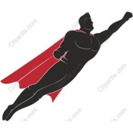 Dynamic Superhero in Flight