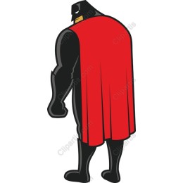 Superhero Character with Red Cape
