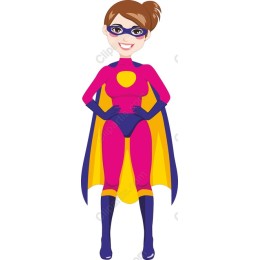 Cheerful Superheroine