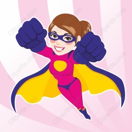 Cheerful Female Superhero