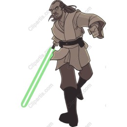 Dynamic Jedi Warrior with Lightsaber