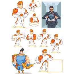 Superhero Set - Dynamic Clipart Bundle