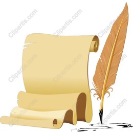 Vintage Scroll and Quill