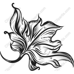 Stylized Elegant Leaf