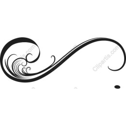 Elegant Black Swirl