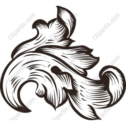 Ornate Foliage - Black and White