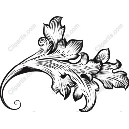 Elegant Decorative Leaf Flourish