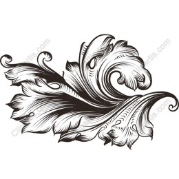 Exquisite Swirling Leaf Floral