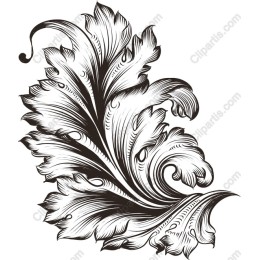 Elegant Baroque Floral Swirl