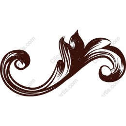 Elegant Brown Decorative Swirl