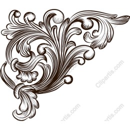 Elegant Vintage Corner Flourish