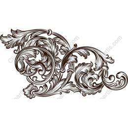 Elegant Baroque Floral Ornament