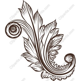 Elegant Leaf Swirl