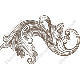 Elegant Ornate Floral Swirl