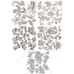 Ornamental Elegance: Floral Set
