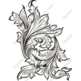 Elegant Floral Flourish Clipart