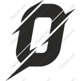 Lightning Bolt Letter O