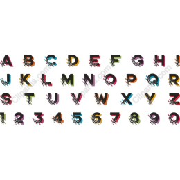 Dynamic Gradients Alphabet & Numbers Set