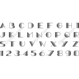 Elegant Line Art Alphabet and Numbers Set