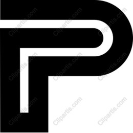 Black and White Letter P