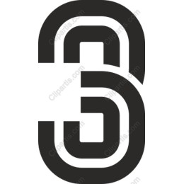 Modern Bold Number 6