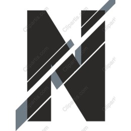 Modern Abstract Letter N