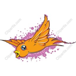Flying Orange Bird