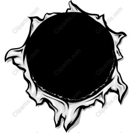 Bursting Black Circle
