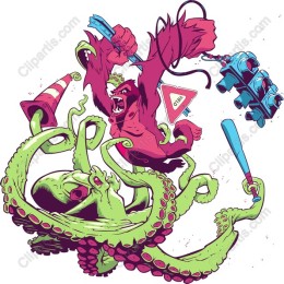 Gorilla vs. Octopus - Action