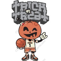Trick or Treat Basketball Pumpkin