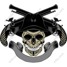Pirate Skull with Crossed Pistols