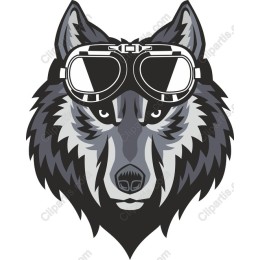 Fierce Wolf with Goggles