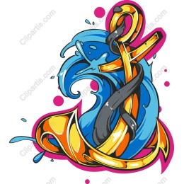 Vibrant Anchor in Waves
